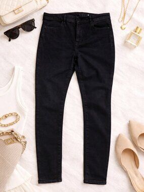 American Eagle Black Skinny Jeans 14 Short Next Level Stretch